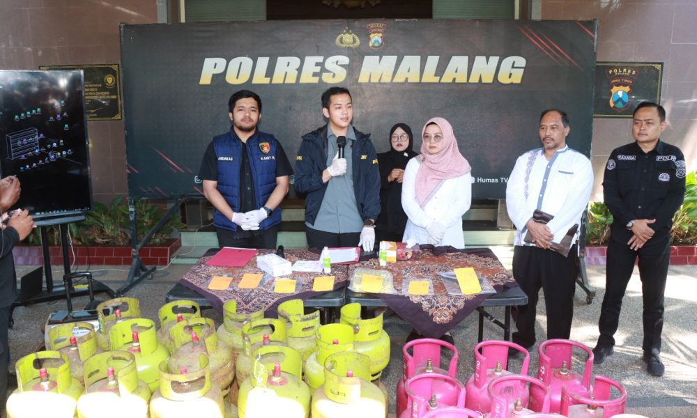Polres Malang Bongkar Sindikat Pengoplos LPG Bersubsidi di Kepanjen