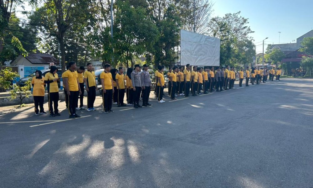 Jaga Kebugaran dan Soliditas, Polres Pasuruan Kota Gelar Olahraga Bersama