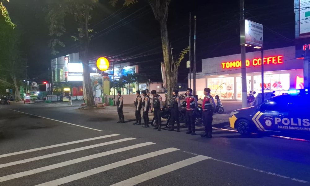 Antisipasi Balap Liar dan Kriminalitas, Polres Pasuruan Kota Intensifkan Patroli Malam