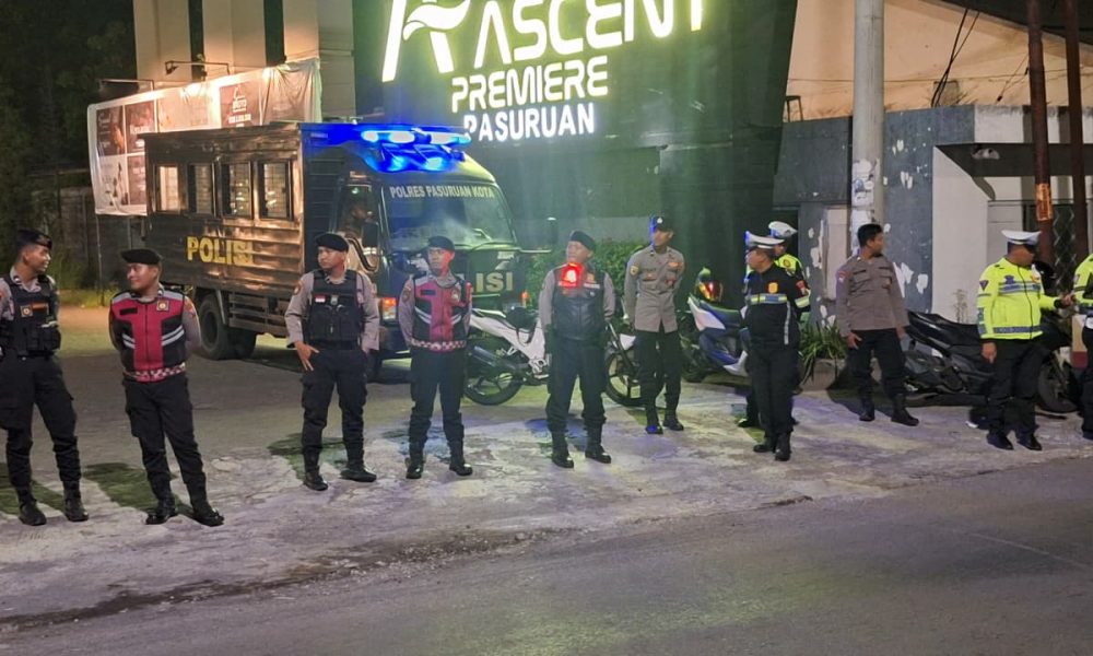 Antisipasi Balap Liar dan Gangguan Kamtibmas, Polres Pasuruan Kota Gelar Patroli Skala Besar