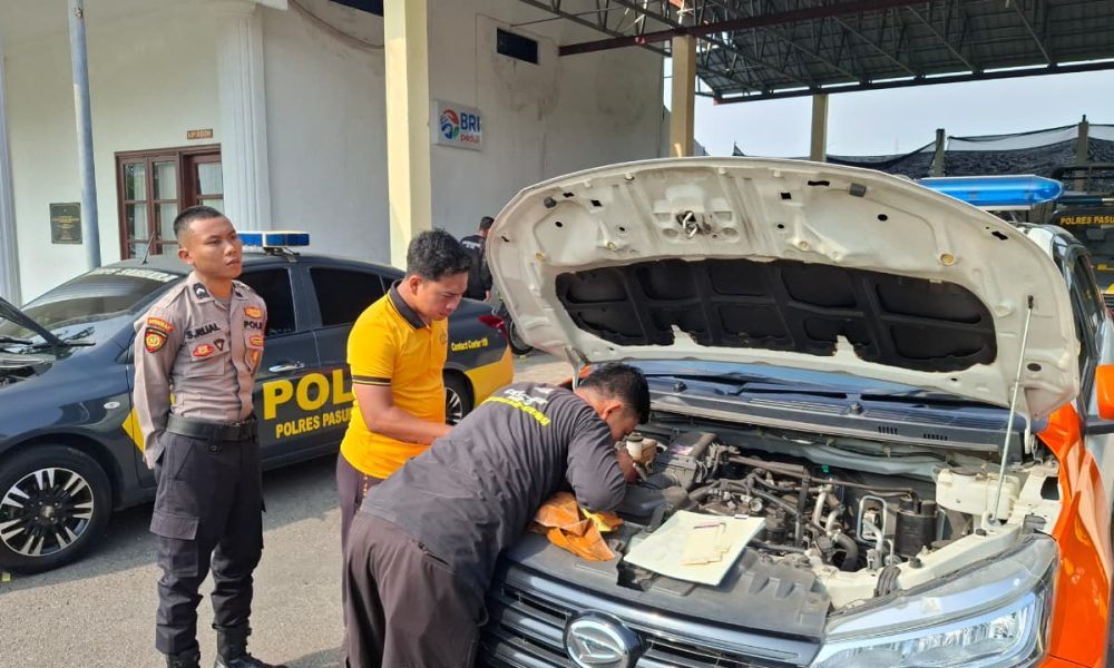 Polres Pasuruan Kota Lakukan Pengecekan Kendaraan Dinas, Pastikan Kesiapan Patroli dan Pelayanan Masyarakat