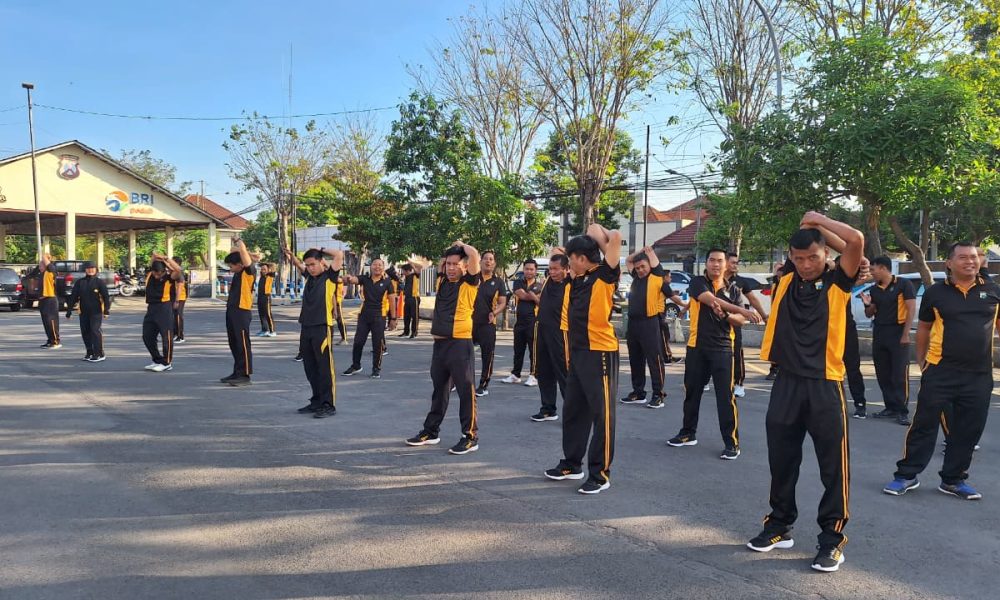 Tingkatkan Kebugaran dan Kesiapan Fisik Personel, Polres Pasuruan Kota Gelar Olahraga Bersama