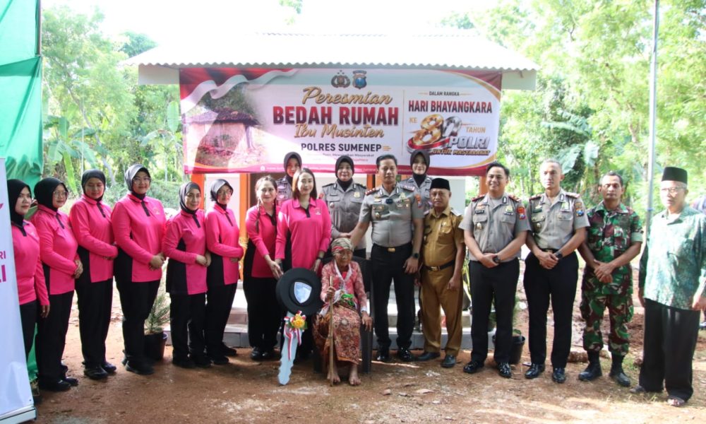Polres Sumenep Resmikan Bedah Rumah Warga Tak Layak Huni, Wujud Kepedulian Polri di Hari Bhayangkara Ke-80