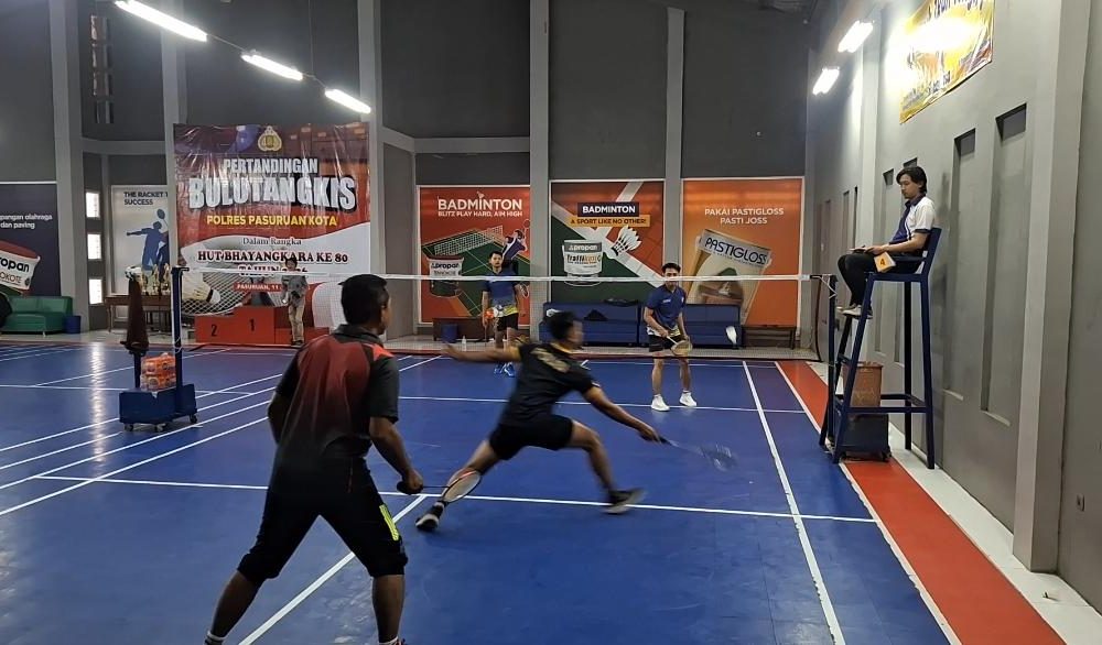 Junjung Sportivitas dan Kebersamaan, Polres Pasuruan Kota Gelar Laga Bulu Tangkis Antar Satfung dan Polsek Jajaran
