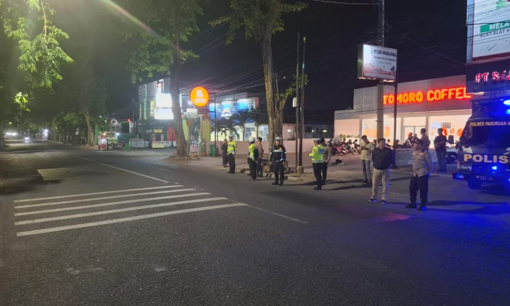 Patroli Pleton Siaga Polres Pasuruan Kota Sisir Jalur Rawan, Antisipasi Kriminalitas dan Balap Liar
