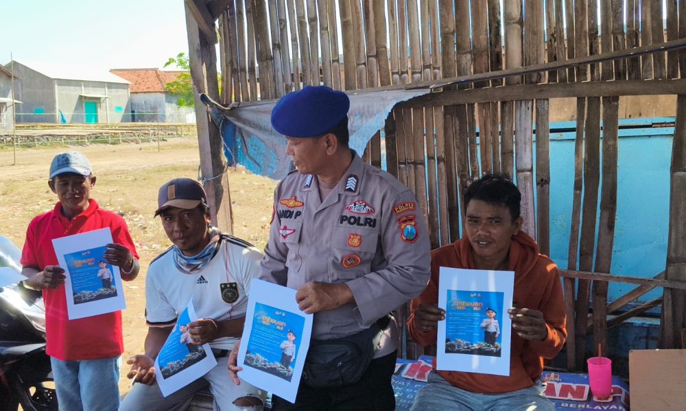 Jelang Tradisi Petik Laut, Satpolairud Polres Pasuruan Kota Berikan Imbauan Keselamatan kepada Nelayan