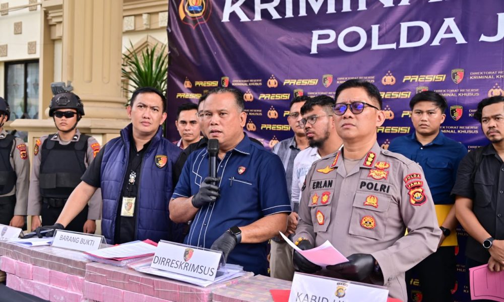 Ditreskrimsus Polda Jambi Ungkap Pembobolan Bank Jambi Rp144,82 Miliar, Tiga Tersangka Diamankan