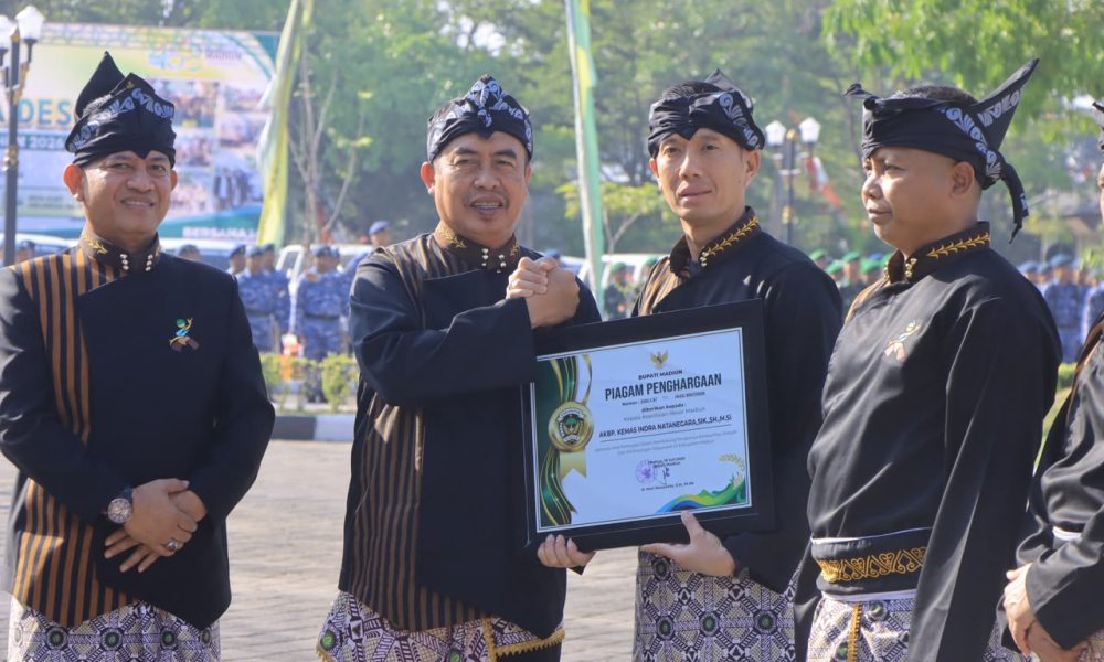Dinilai Berdedikasi Jaga Kondusivitas, Polres Madiun Raih Penghargaan dari Bupati