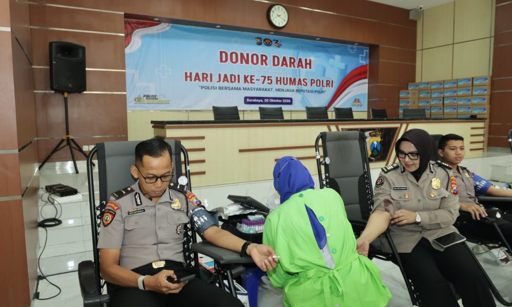 Polda Jatim dan Insan Pers Gelar Donor Darah, Wujud Sinergi Kemanusiaan di Hari Jadi ke-75 Humas Polri