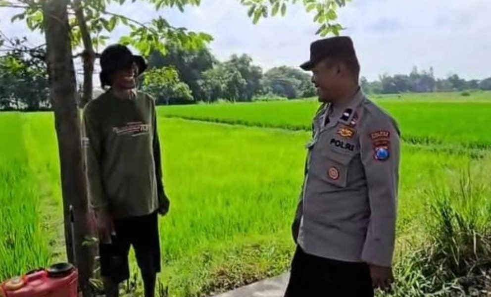 Dukung Swasembada Pangan, Bhabinkamtibmas Klampisrejo Turun Langsung Dampingi Petani